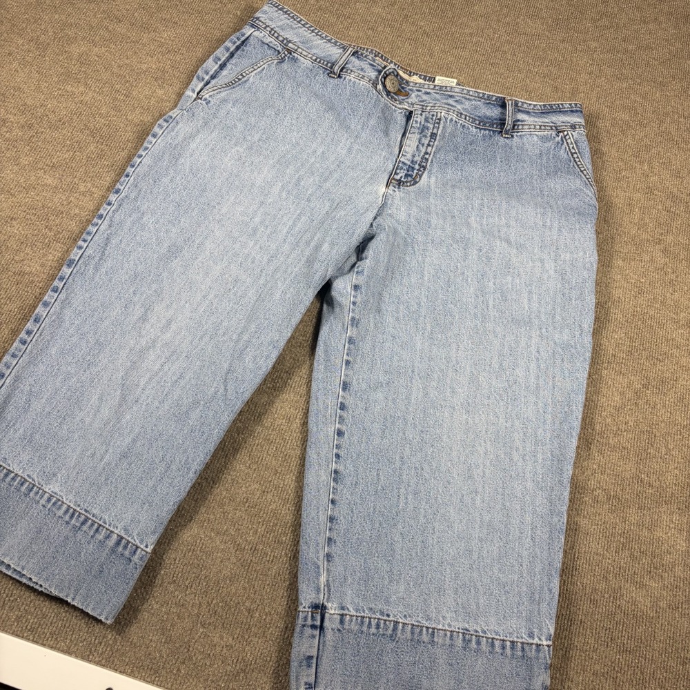 Faded Glory Capri Jeans Womens 18W Plus Blue Denim Cotton Light Wash Streetwear